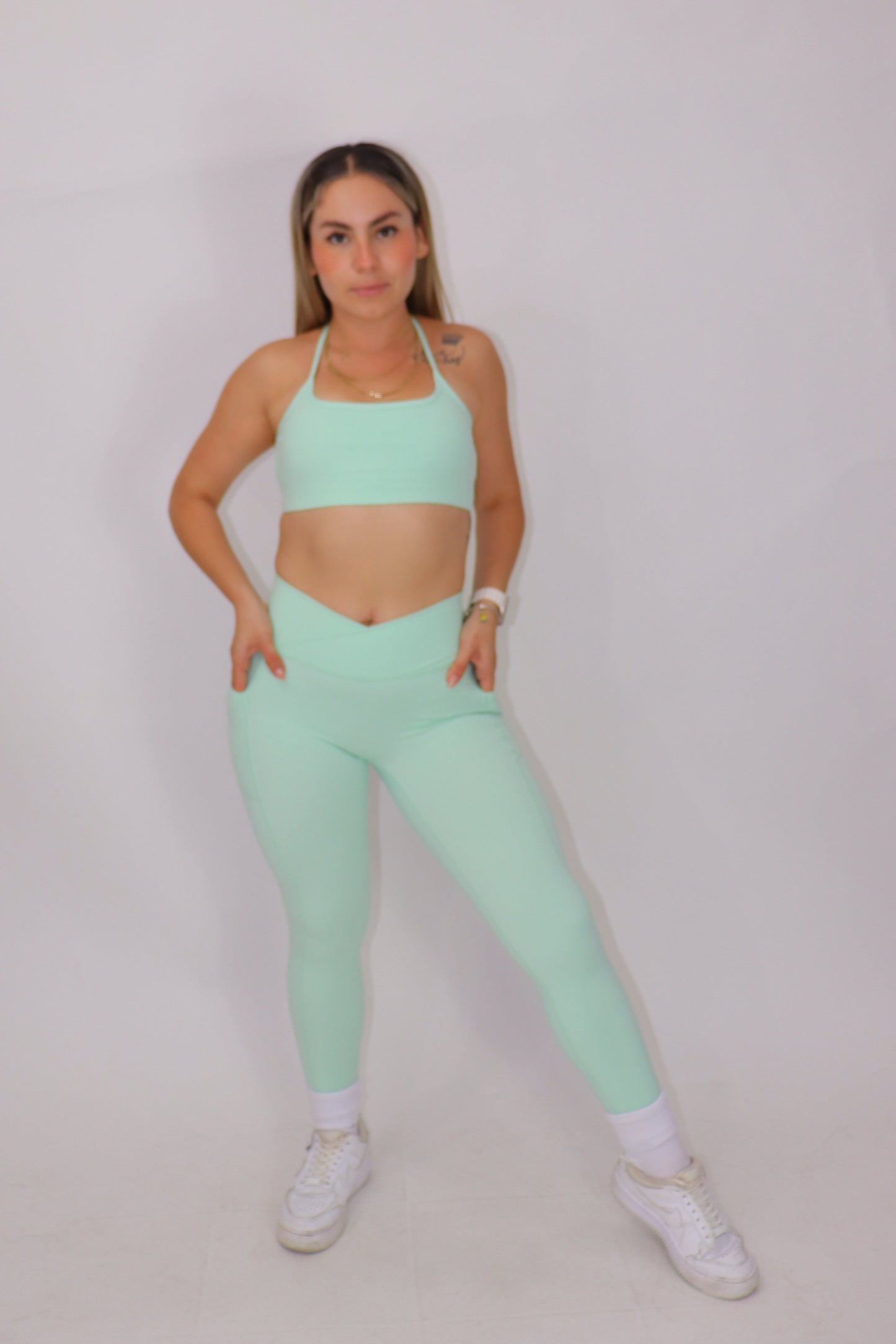 Amelia Set top & Leggins - Menta