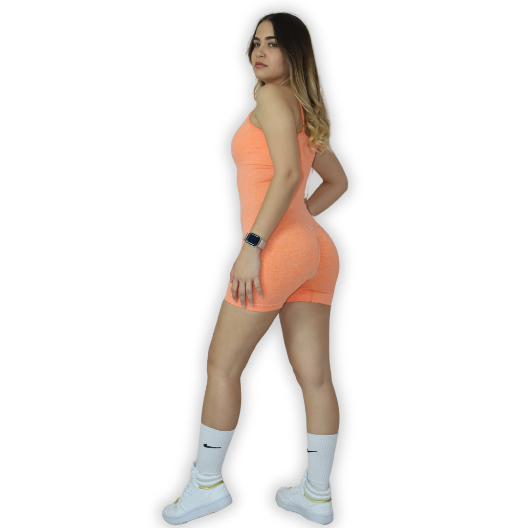 Jumpsuit body shorts seamless - Naranja intenso