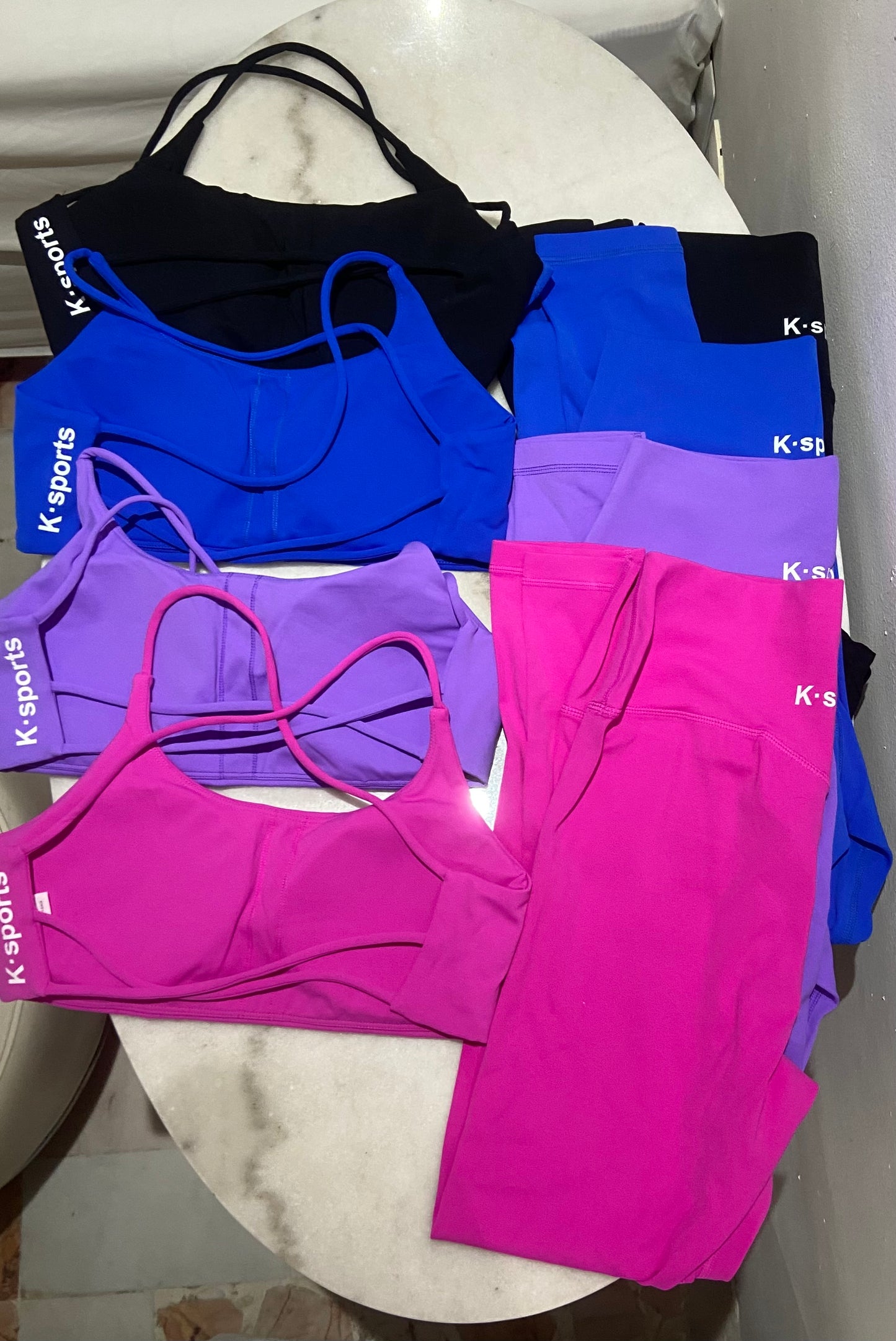 SET CRYSTAL LEGGINS Y TOP - Black