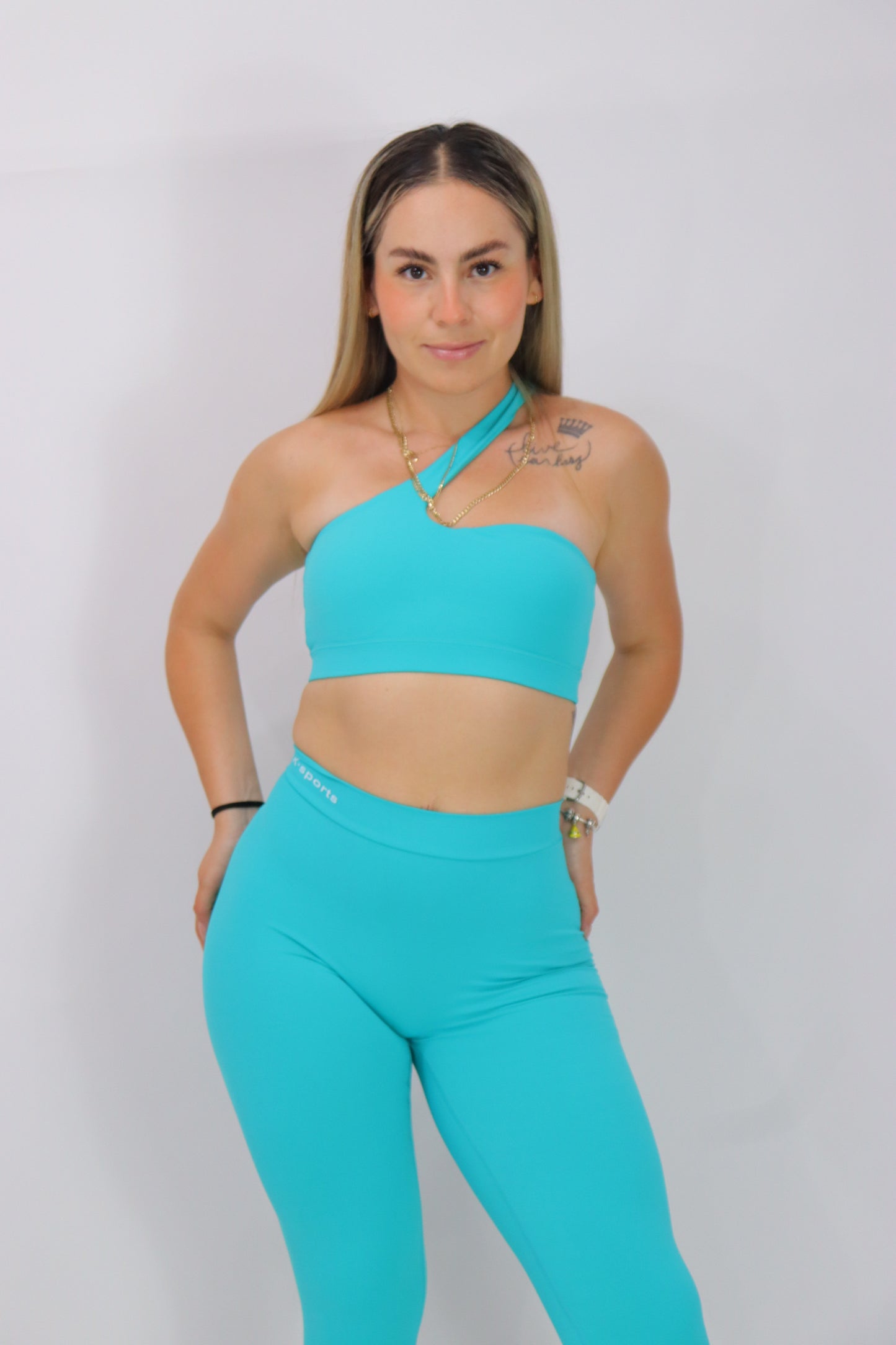 Leggins Mila Corte V - turquoise