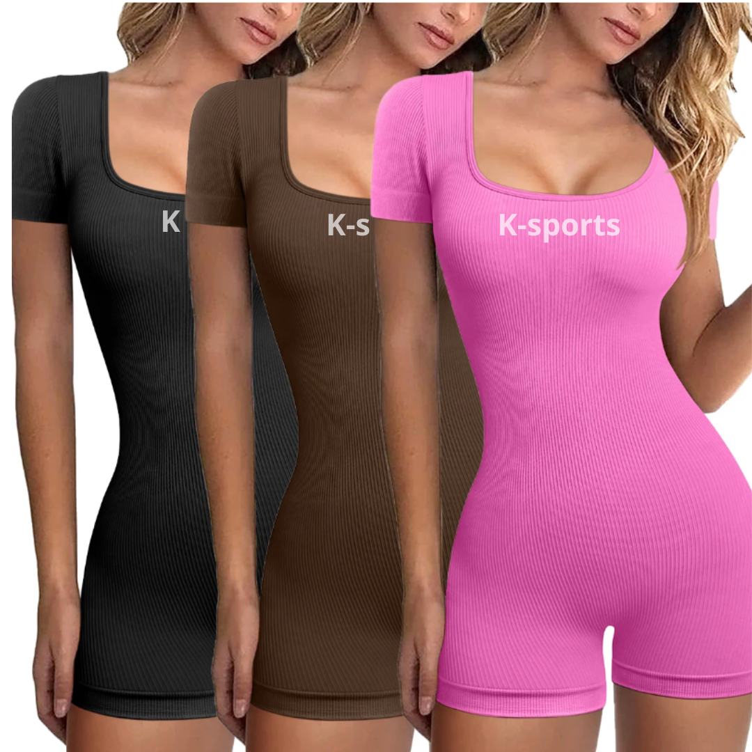 jumpsuit Enterizo seamless acanalado - cafe