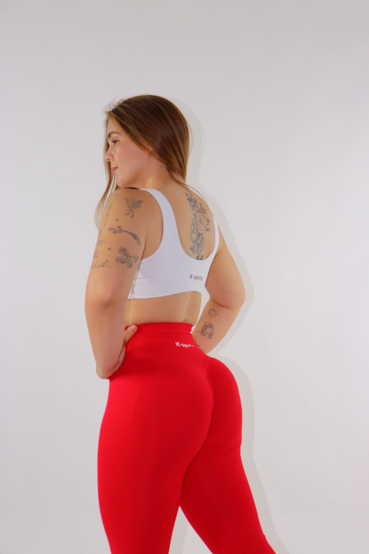 Leggins peach seamless - Rojo