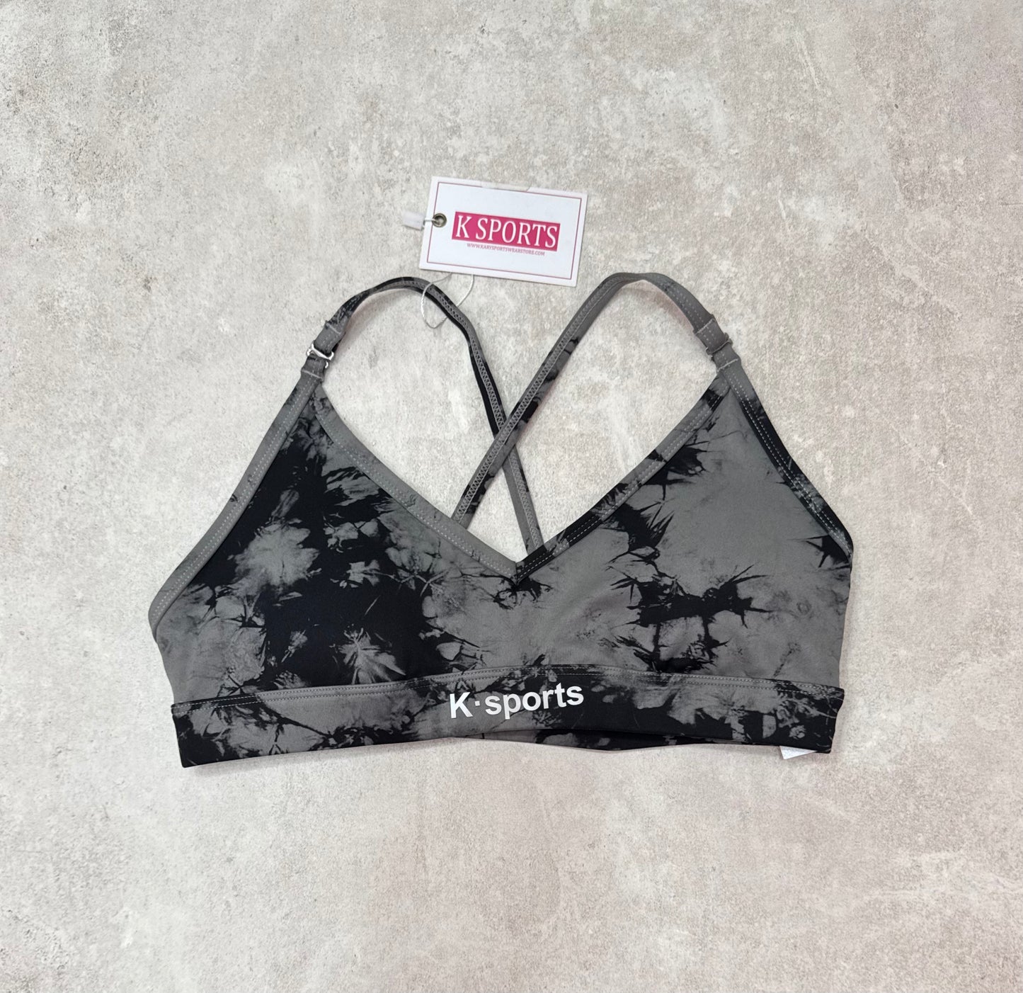 Top Olivia Tirantes Cruzados 4 estilos- Tie Dye Negro