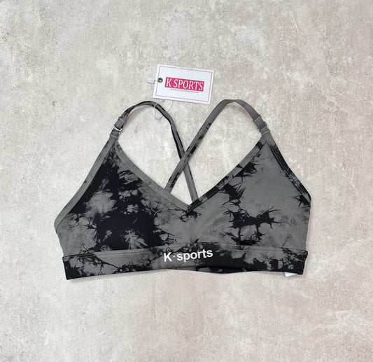 Top Olivia  Tirantes Cruzados 4 estilos- Tie Dye Negro