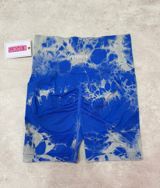 Short biker Seamless con tie Dye- Azul
