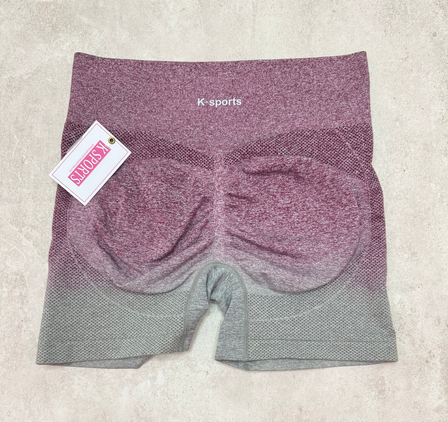 Shorts seamless Triple enfoque - Degradado vino