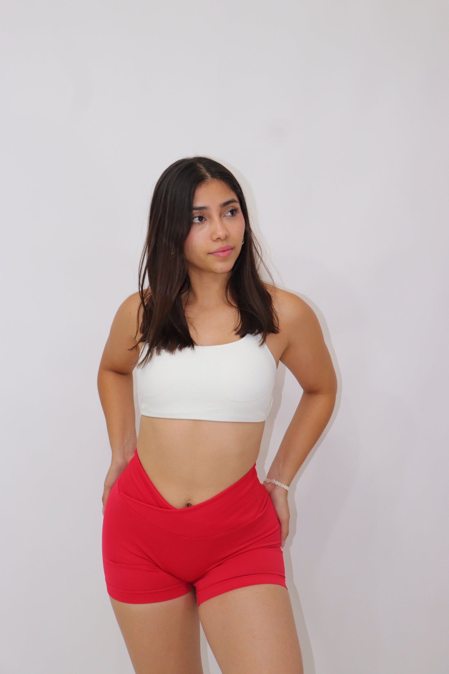 NOVA shorts Seamless corte V - Rojo