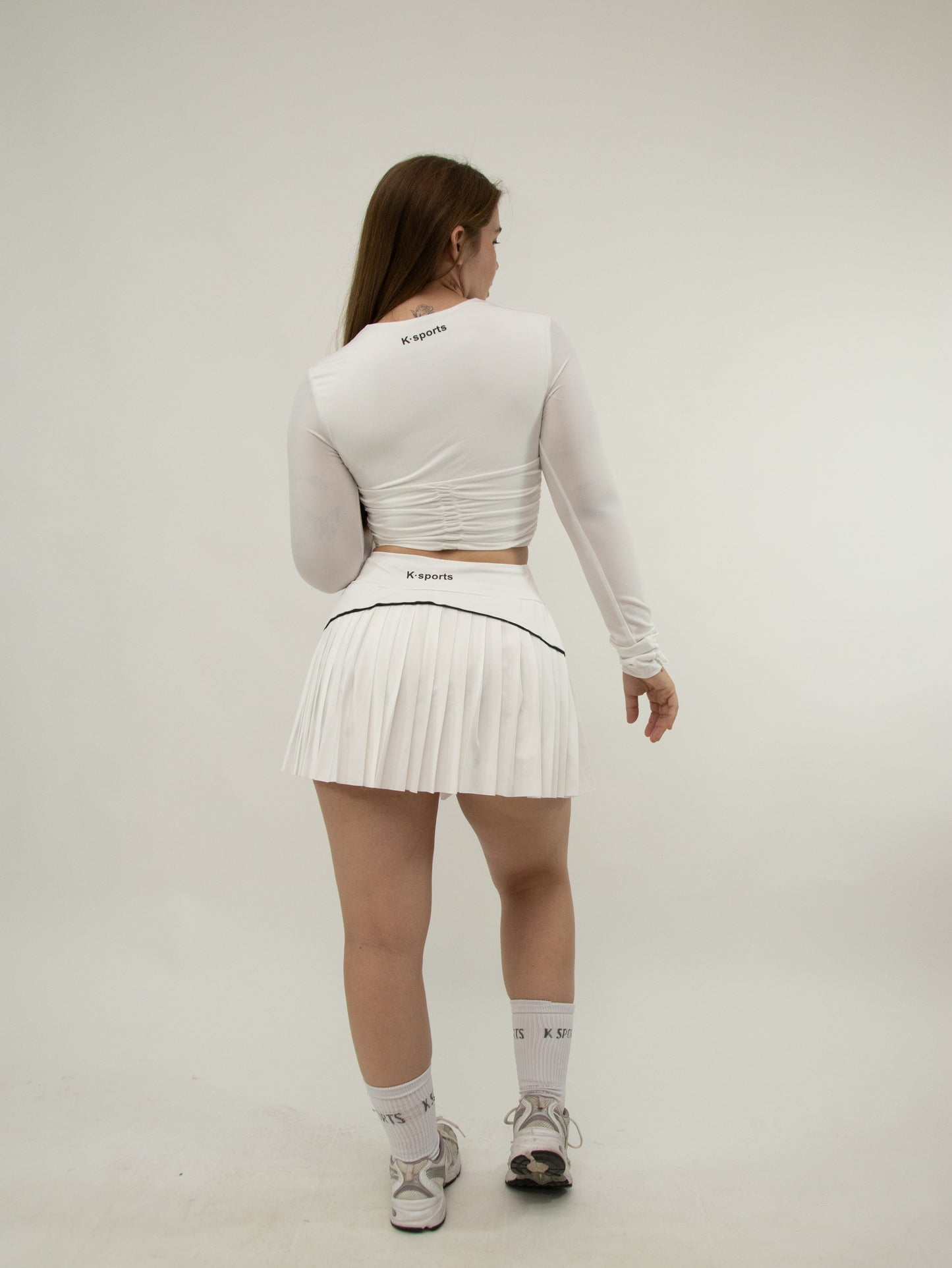 Wiski Open back cross top - Blanco