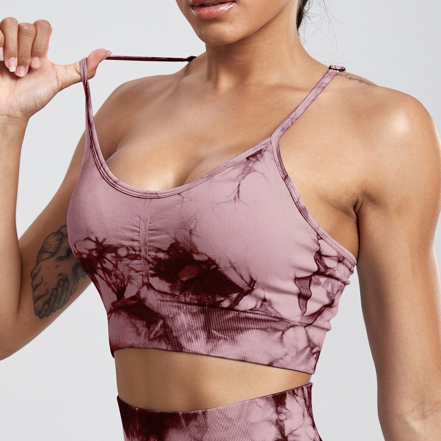 Top Seamless Tie - Dye Rojos