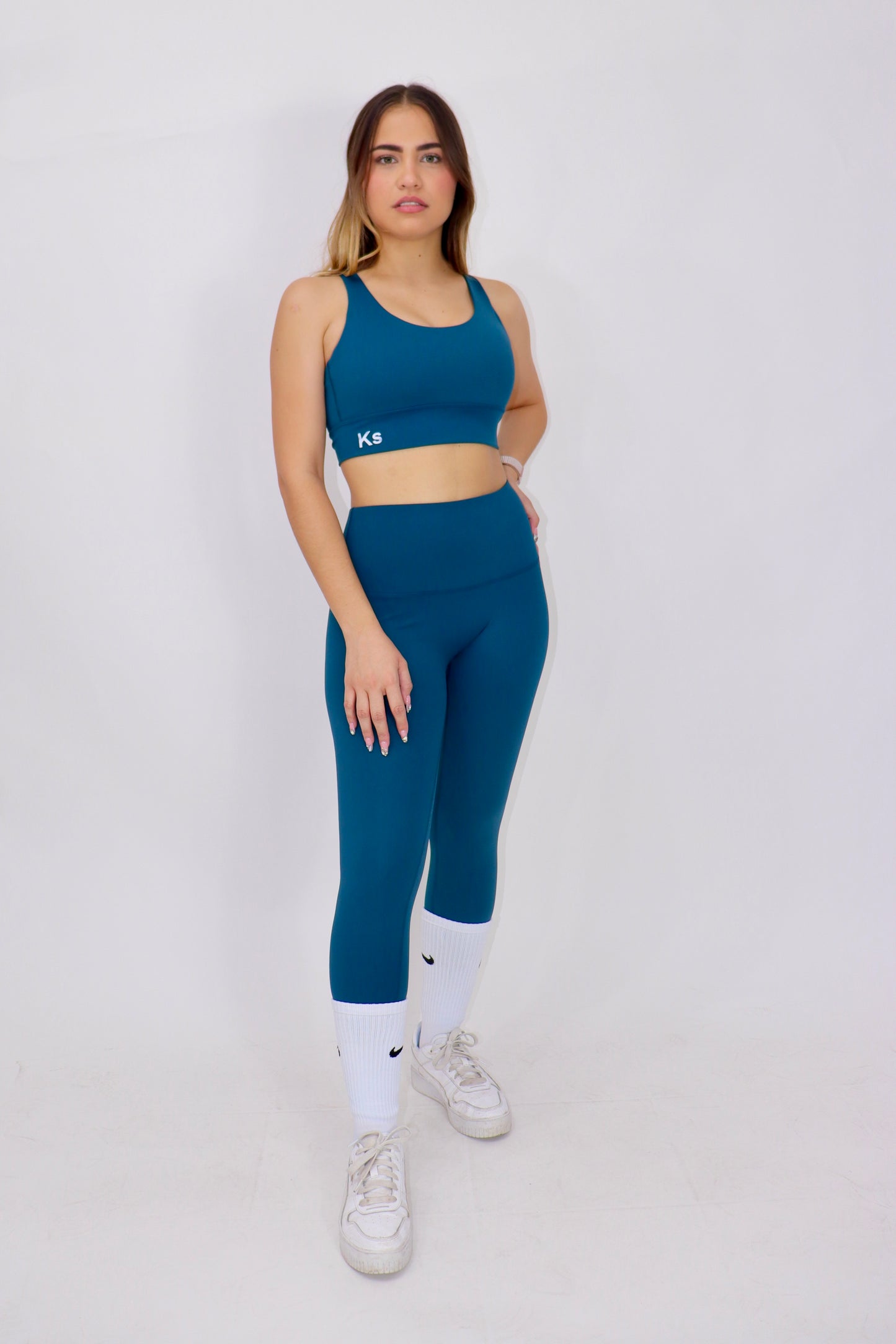 CONJUNTO YOGA ACTIVEWEAR - AZUL PETROLEO CLARO