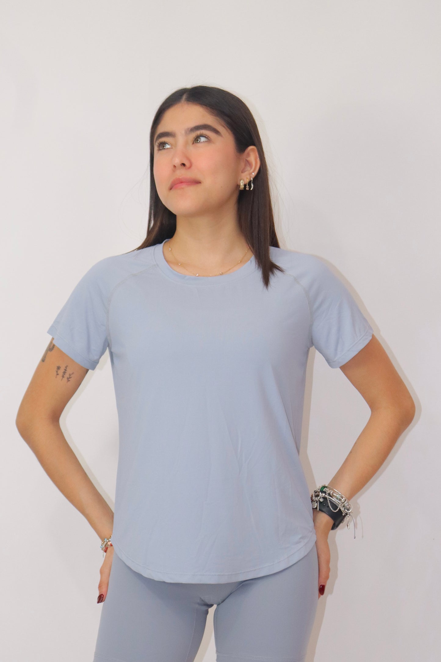 Blusa Rose Mangas - gris