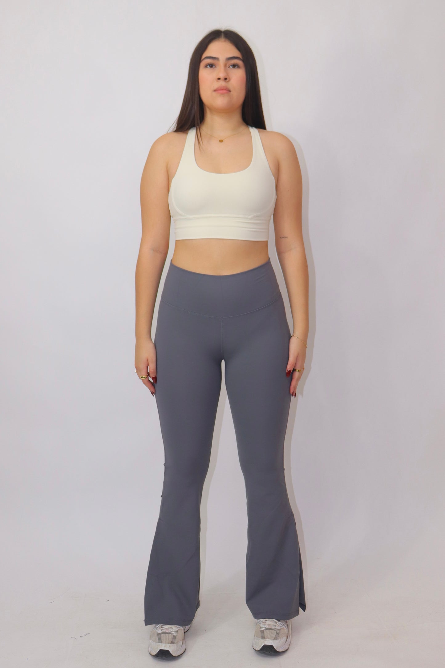 Leggins flare split- gris