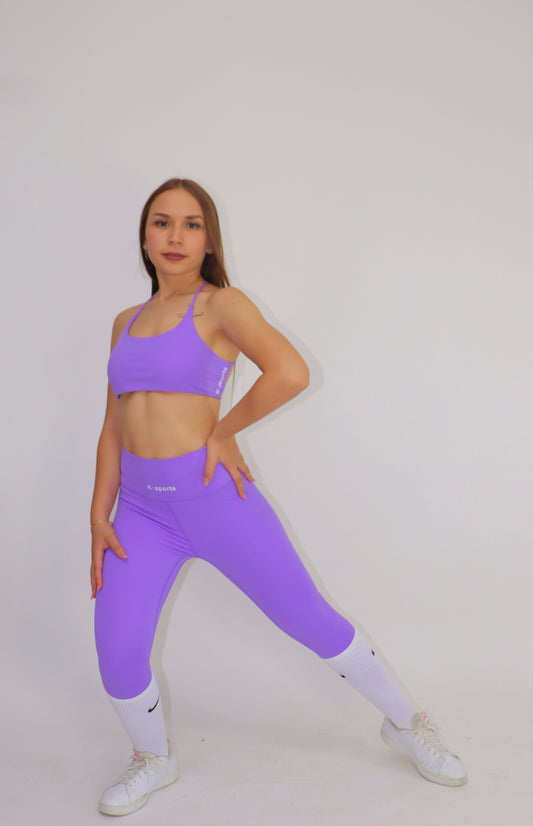 SET CRYSTAL LEGGINS Y TOP -  Purpura