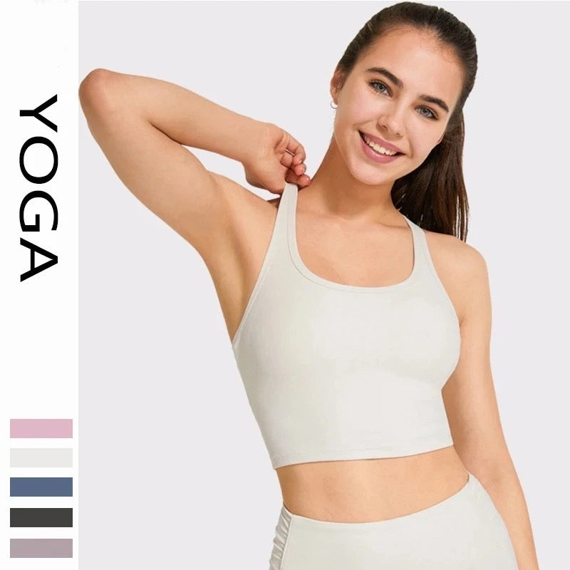 ACTIVEWEAR TOP LARGO -GEMMA - HUESO