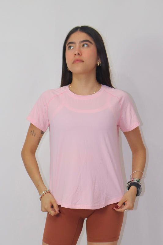 Blusa Rose Mangas - Rosa