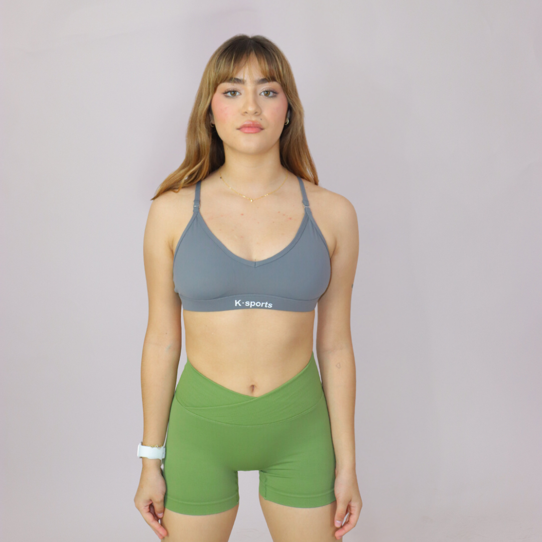 NOVA  shorts Seamless corte V - Verde pera