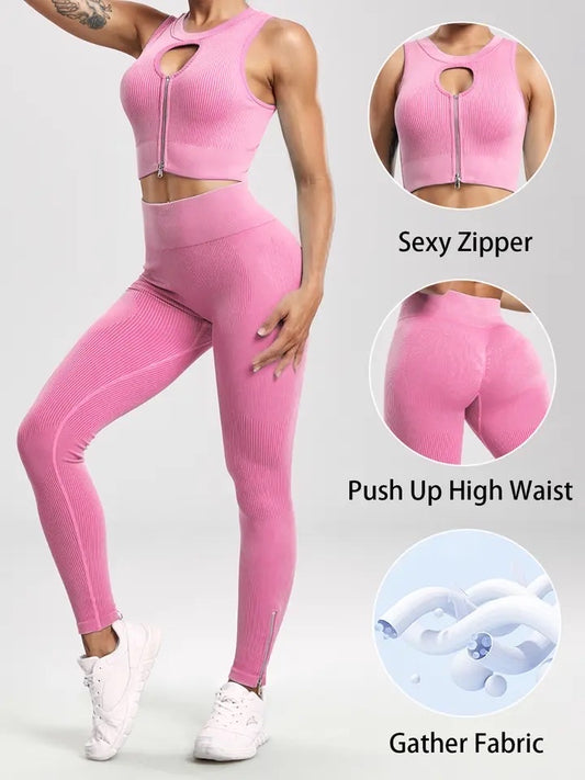 SWEET conjunto deportivo Seamless- ROSA