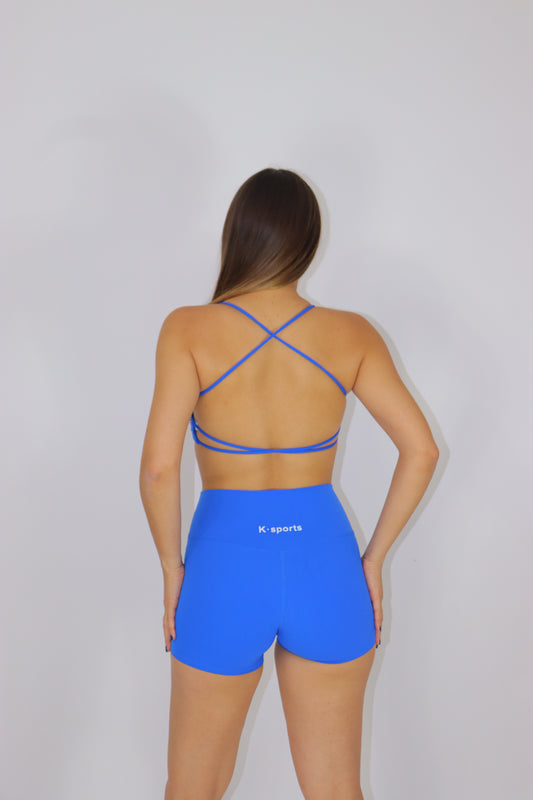 SET CRYSTAL TOP Y SHORT - Blue