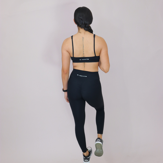 Set conjunto power Leggins y top corto- power Black