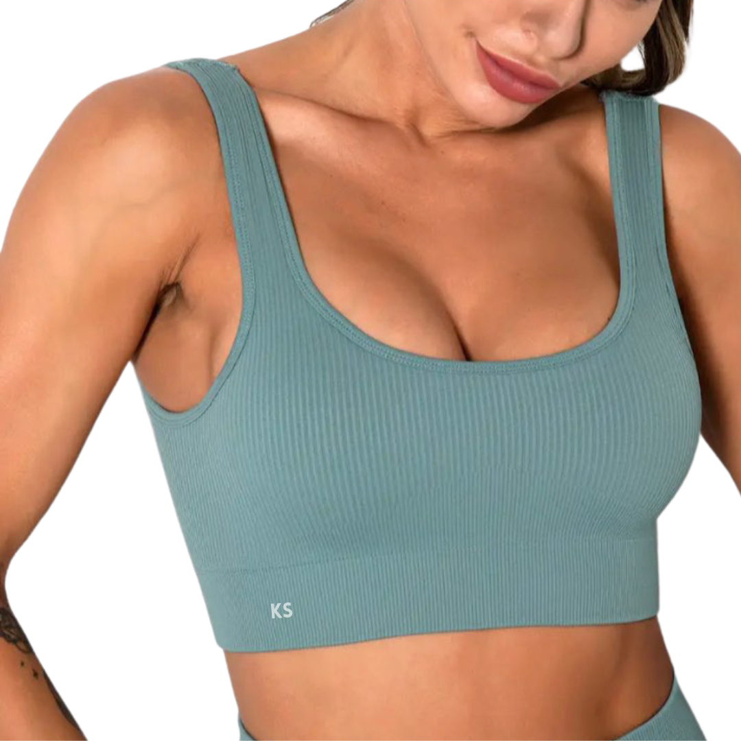 TOP ACANALADO SUPER GRUESO SEAMLESS-GREEN BRAR