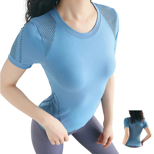 BLUSA SEAMLESS - Azul