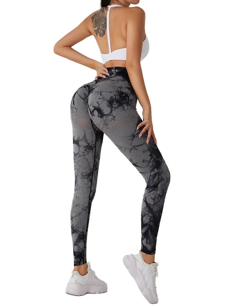 Leggins tie - Dye Seamless push up - GREY