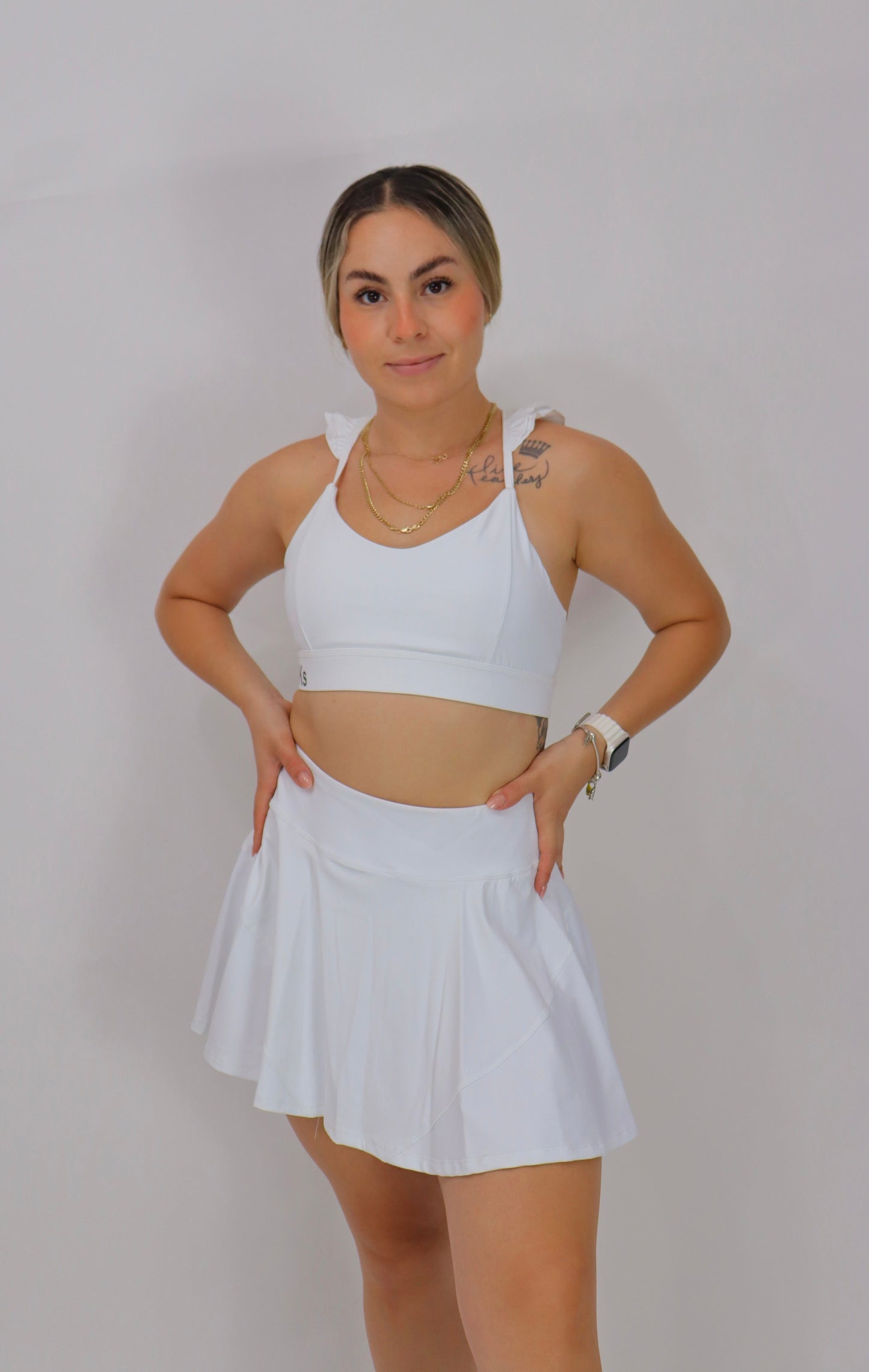 Conjunto Lotus  FALDA y TOP - Blanco