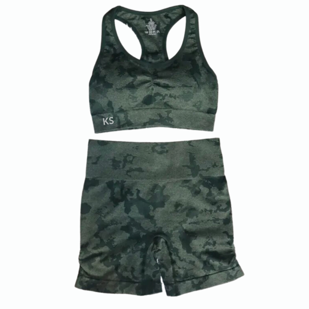 Conjunto camuflaje animal- Seamless - Verde Militar