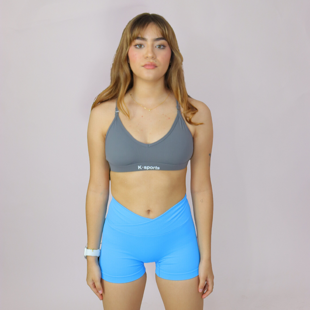 NOVA shorts Seamless corte V - Azul