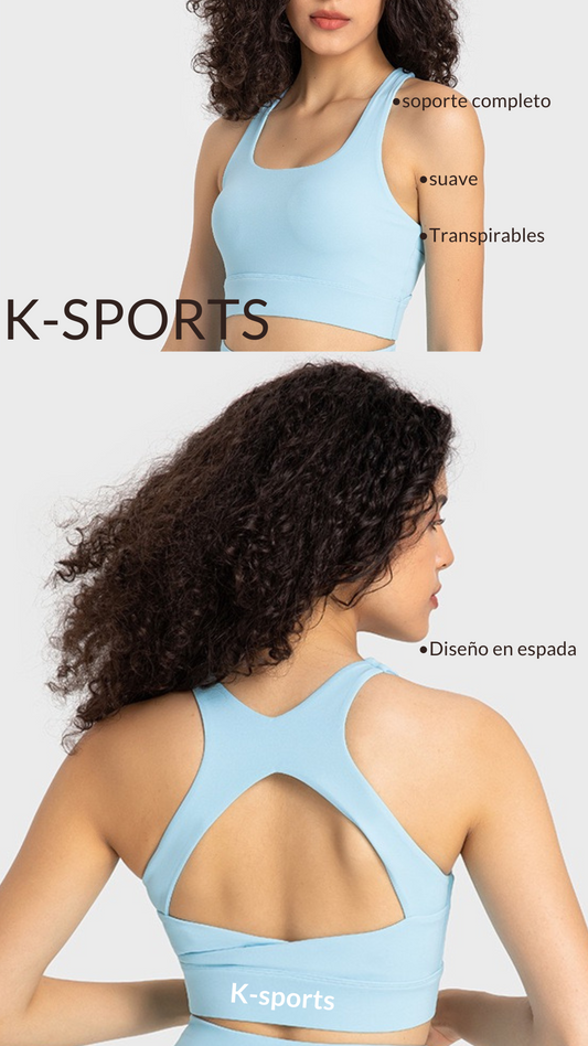 ACTIVEWEAR LULU TOP - SKY BLUE