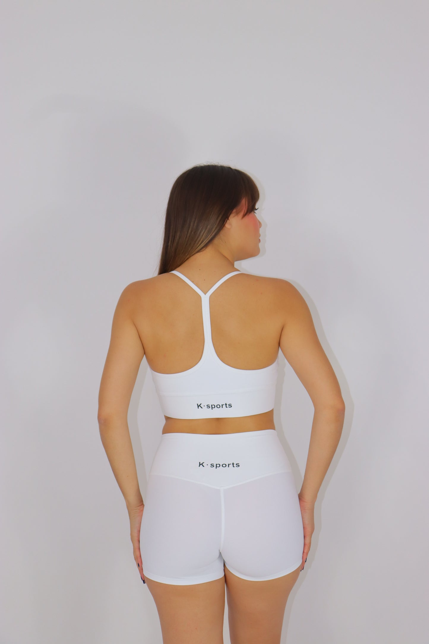 SET FLOW TOP Y SHORT - White