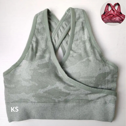 Top deportivo de alto impacto colección Camo - Verde