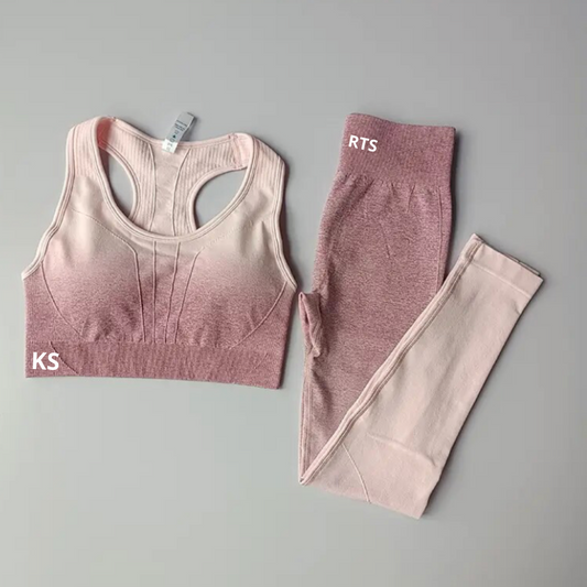 Conjunto deportivo seamless ombre - Baby Rosa