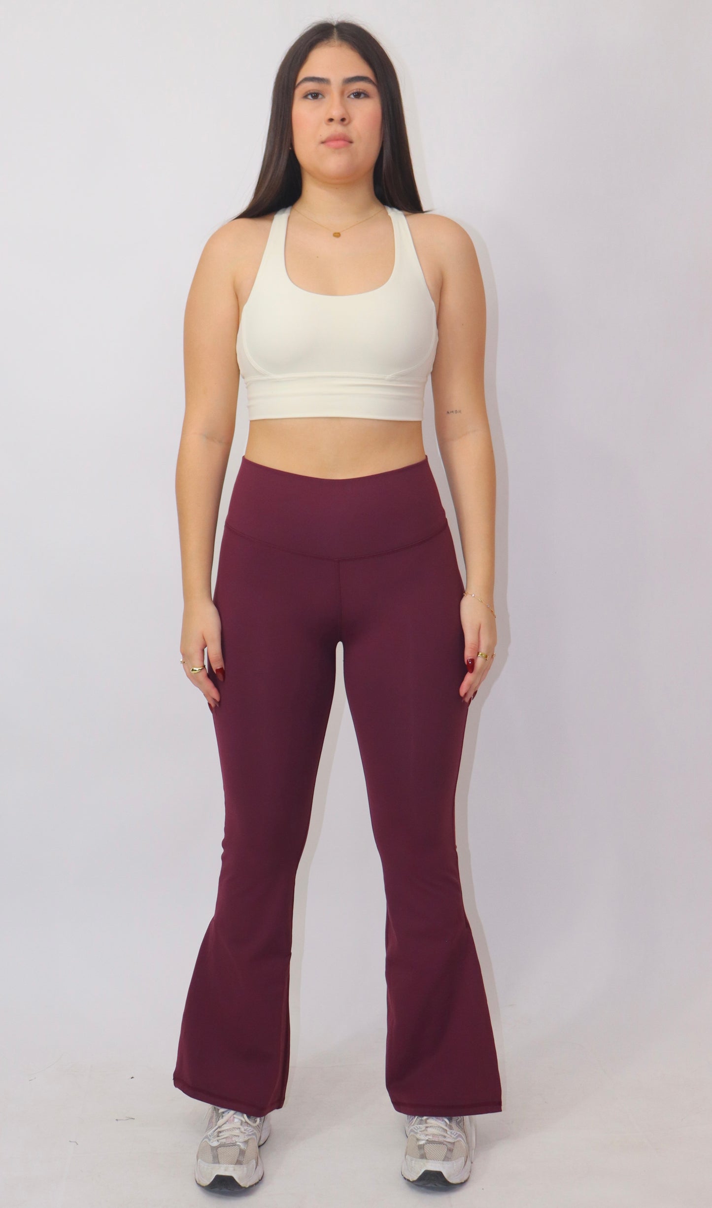 Leggins flare split- vino