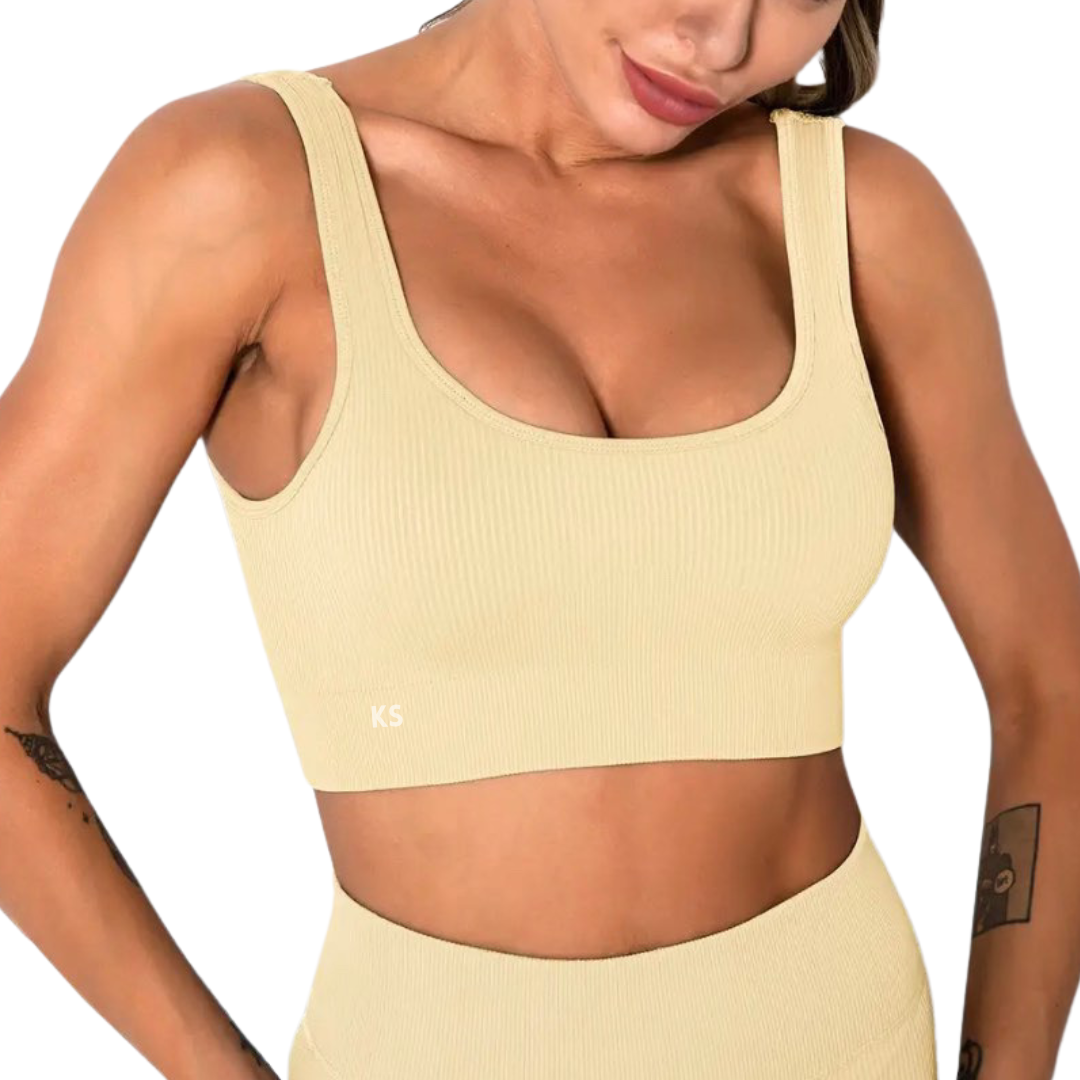 TOP ACANALADO SUPER GRUESO SEAMLESS-Beige