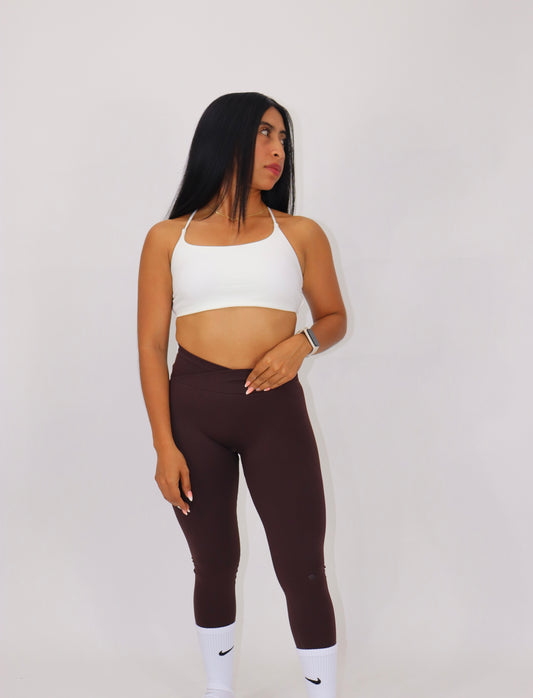 NOVA Leggins Seamless corte V - Marrón