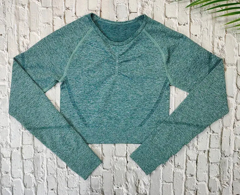 Blusa Crop  seamless- VERDE