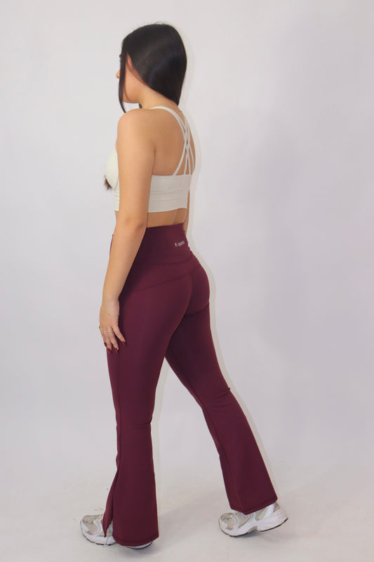 Leggins flare split- vino