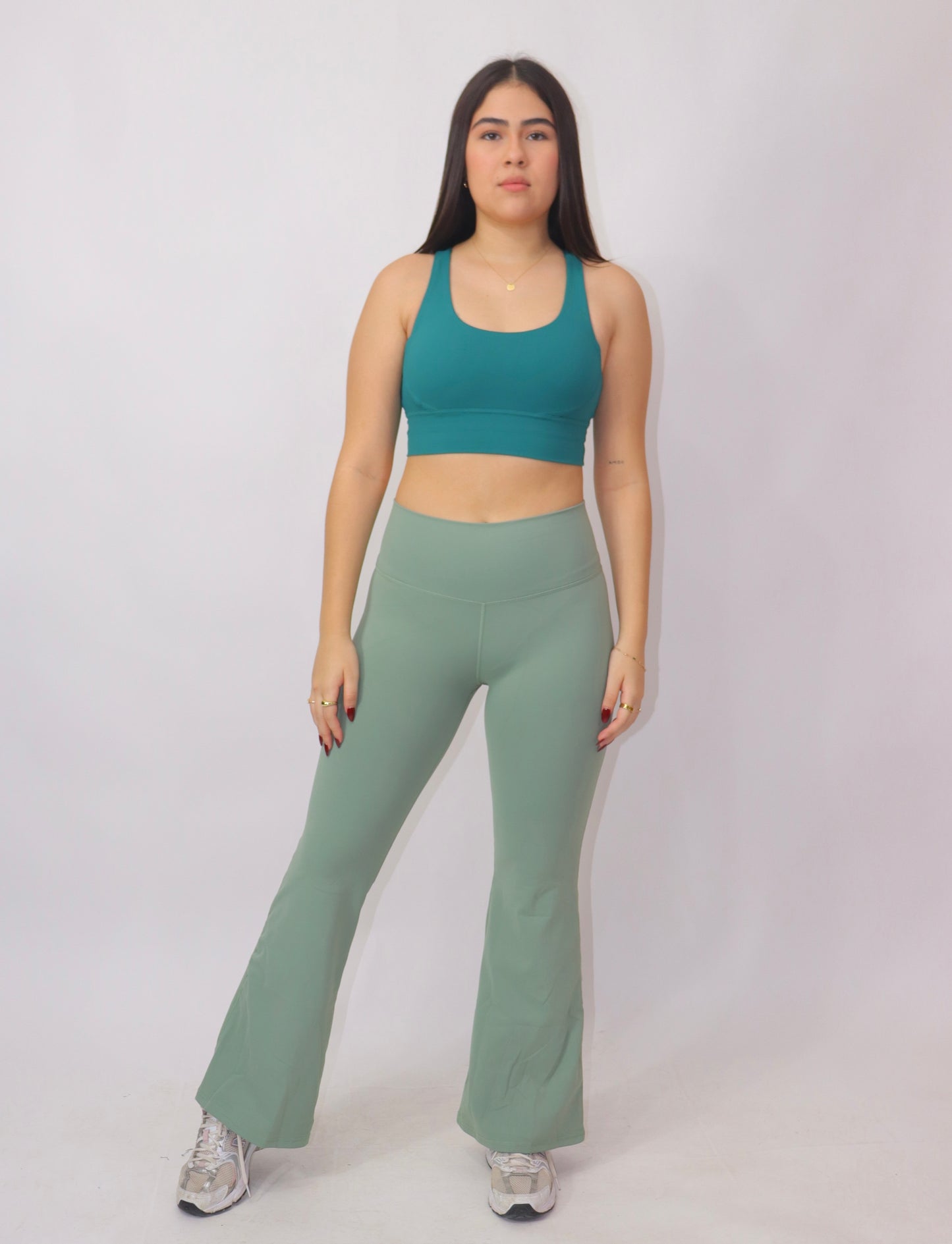 Leggins flare - verde