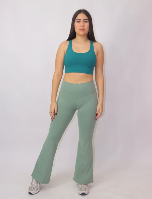 Leggins flare - verde