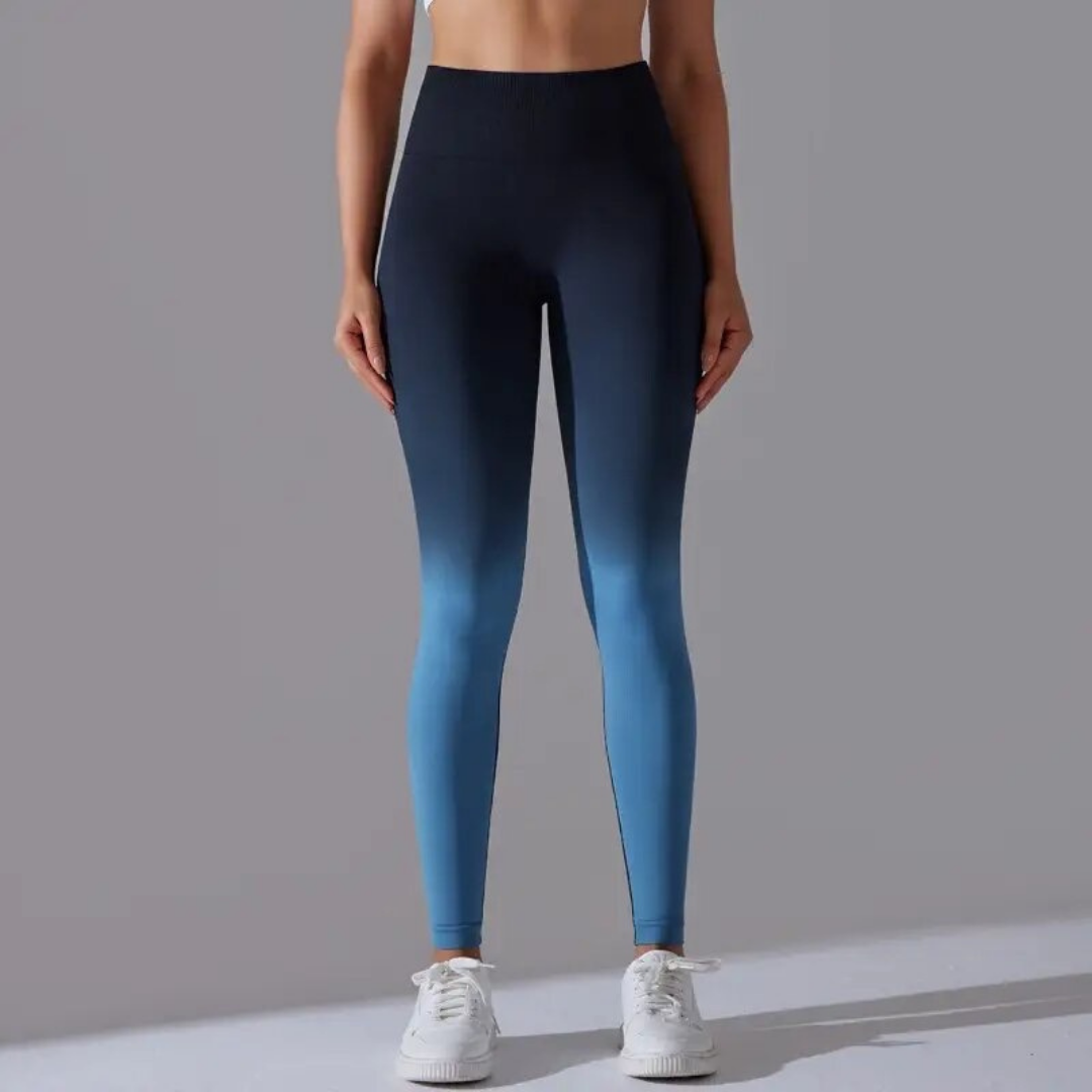 Leggins Colors Con push up - Azul con negro