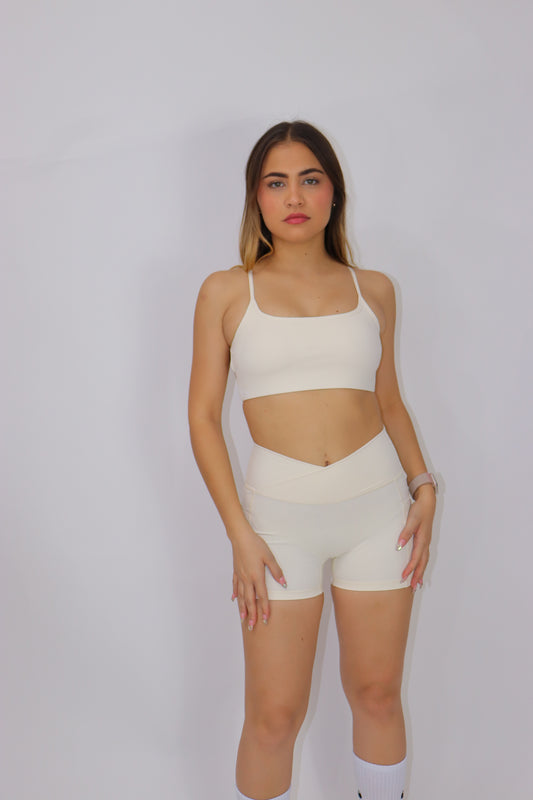 Amelia Set top & short  -  Crema