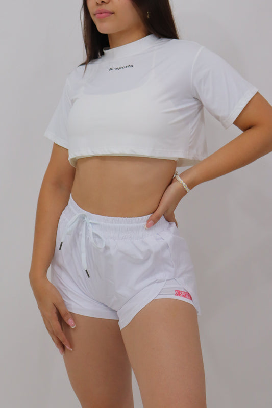 SHORTS RUNNING - BLANCO