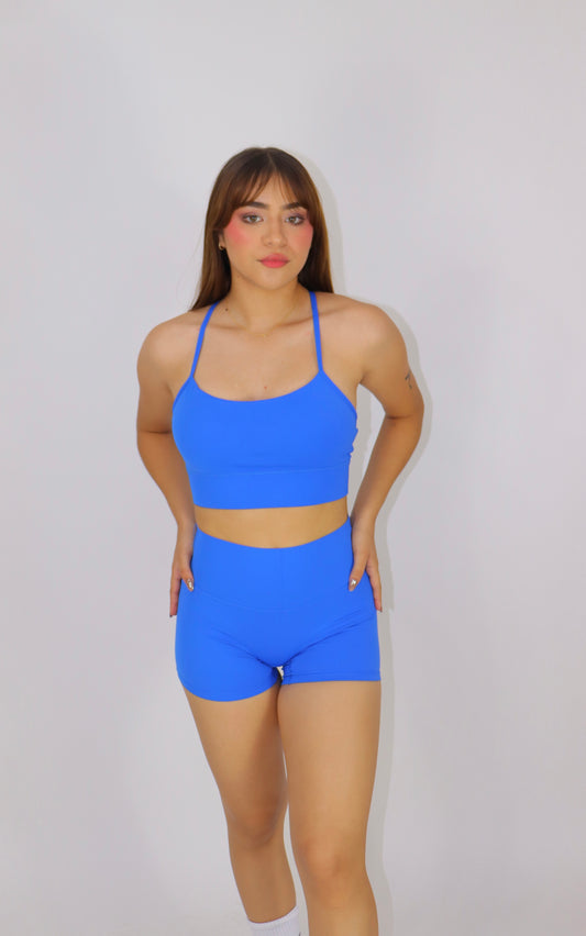 SET FLOW TOP Y SHORT - Blue