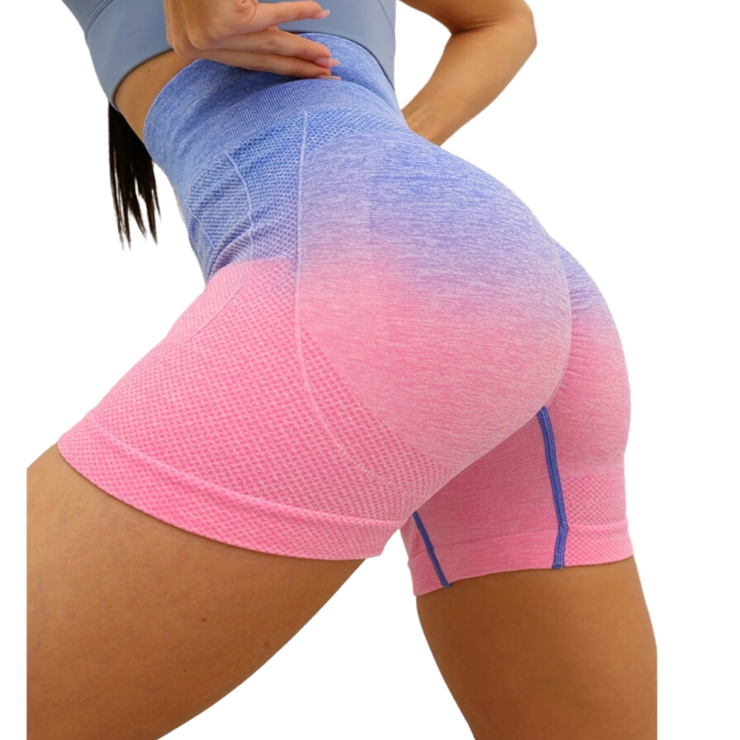 Shorts seamless Triple enfoque degradado-Blue