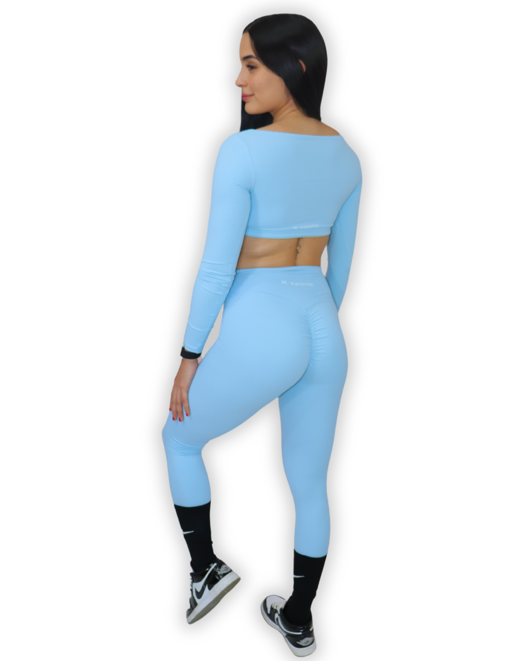 Set conjunto power Leggins y blusa- power Blue