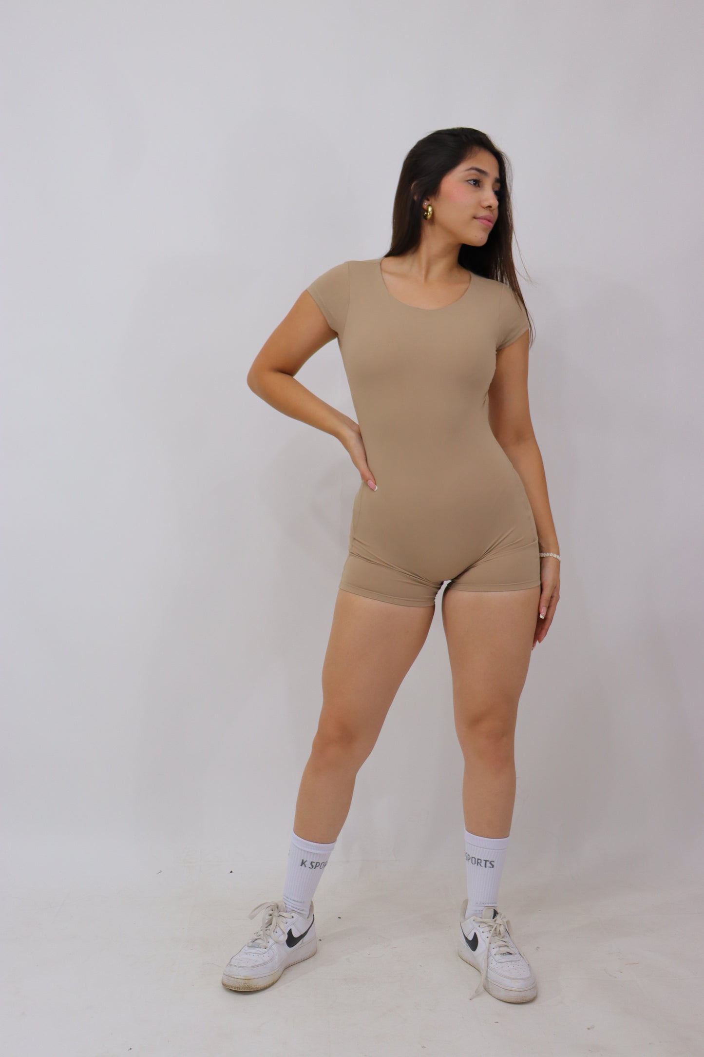 ALL JUMPSUIT - NUDE TAN