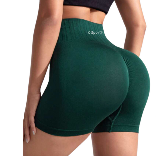 SHORT SEAMLESS CON PUSH UP - Verde