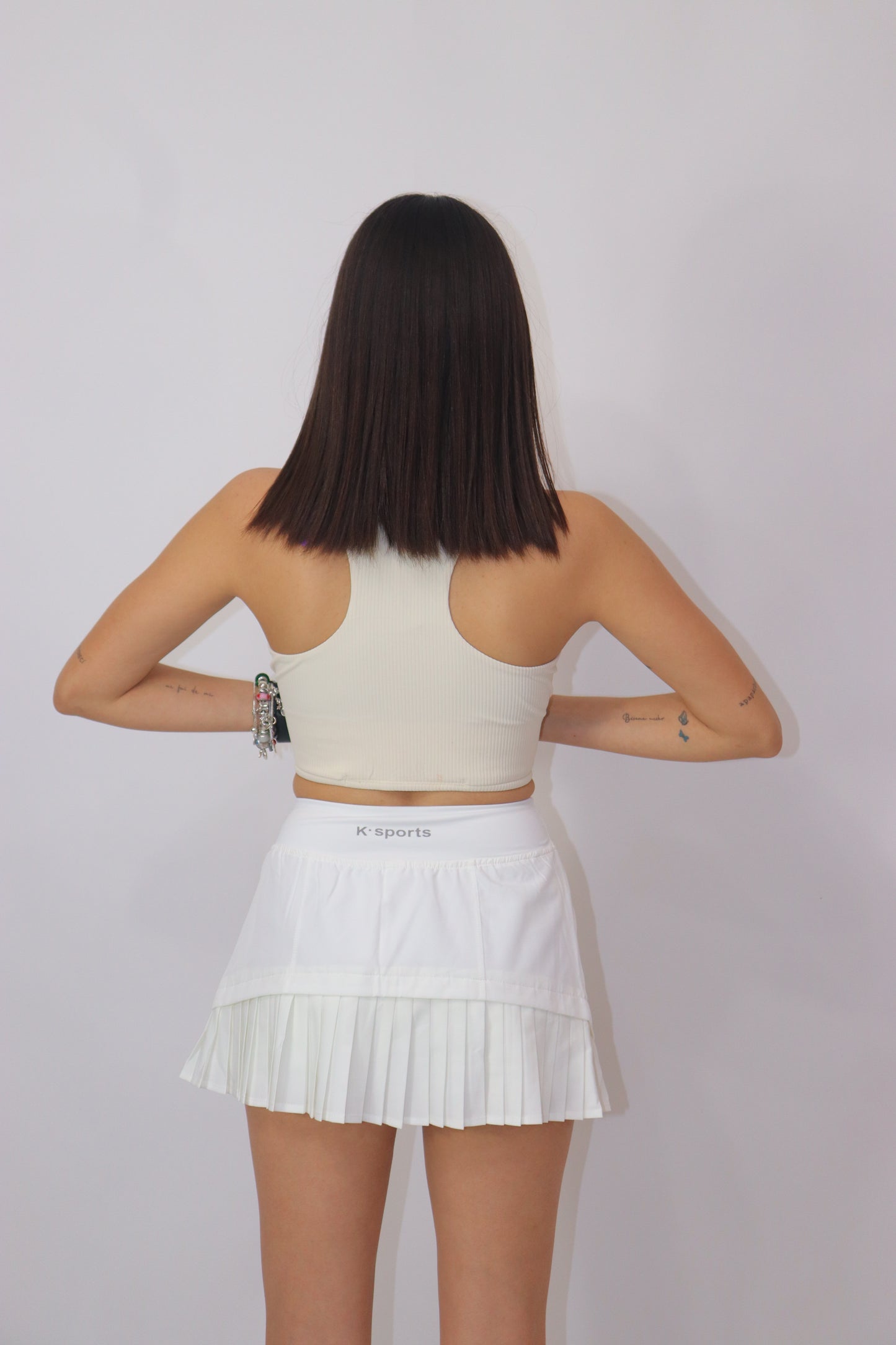 Falda short bella - blanca