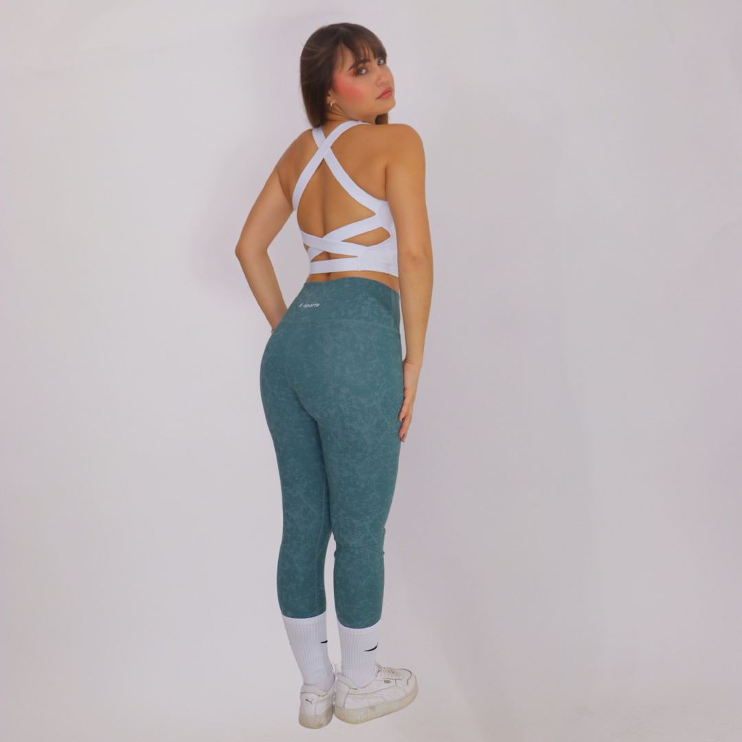 Leggins yoga print green